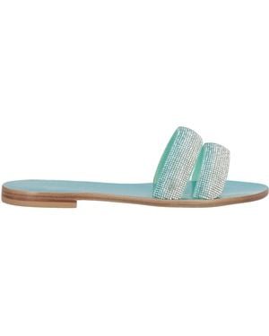 EDDICUOMO Azure Sandals Textile Fibres - Green