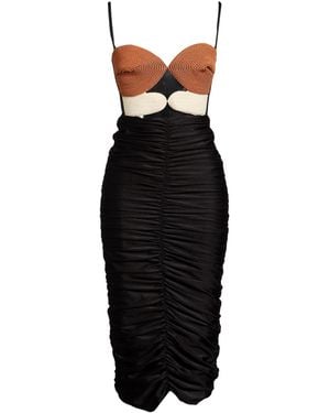 PATBO Midi Dress Polyamide, Elastane - Black