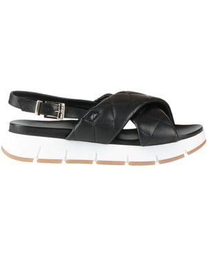 Baldinini Sandals Leather, Textile Fibers - Black