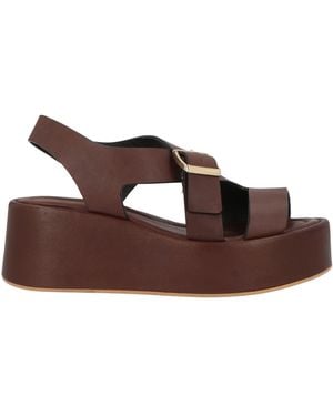 CURIOSITÉ Sandals Leather - Brown
