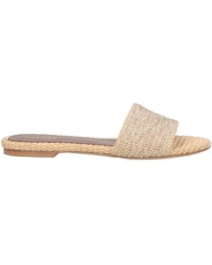 Gedebe Sandals Natural Raffia - White