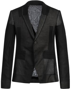 Rick Owens Blazer Cotton - Black