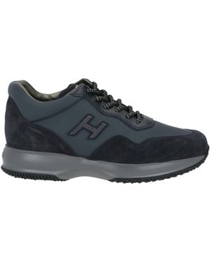 Hogan Midnight Sneakers Leather, Textile Fibers - Blue