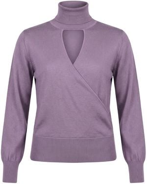 Elisabetta Franchi Cuello Alto - Morado