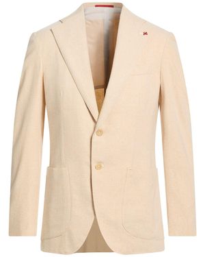 Isaia Blazer Wool, Silk, Polyamide, Elastane - Natural