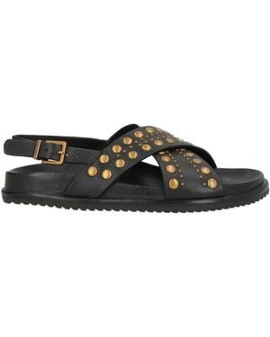 Twinset Sandals Leather - Black