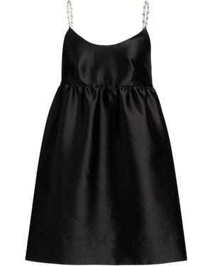 Sandro Crystal-embellished Satin Mini Dress - Black