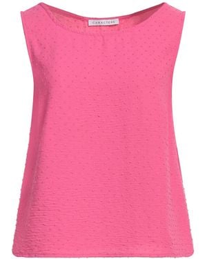 Caractere Fuchsia Top Polyester - Pink