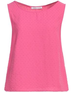 Caractere Fuchsia Top Polyester - Pink