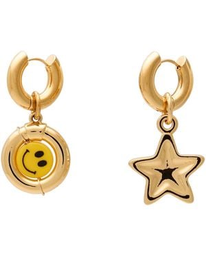 Timeless Pearly Earrings Metal, Natural Resin - Metallic