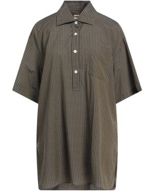 Massimo Alba Khaki Top Cotton, Silk - Gray