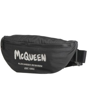 McQueen Belt Bag Textile Fibers - Black