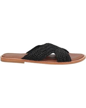 De Siena Sandals Textile Fibers - Black