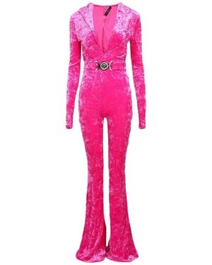 Versace Fuchsia Jumpsuit Polyester, Elastane - Pink