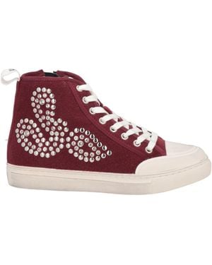 Emanuélle Vee Burgundy Sneakers Textile Fibers - Red