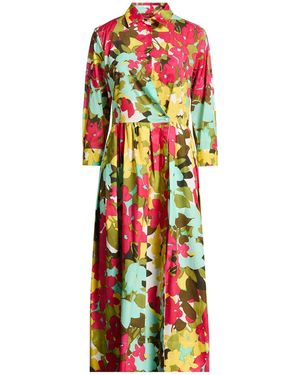 Sara Roka Midi Dress Cotton, Elastane - White