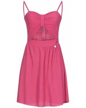 Berna Fuchsia Mini Dress Polyester, Elastane - Pink