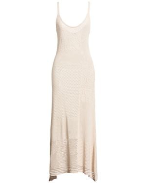Akep Midi Dress Viscose, Polyester - Natural