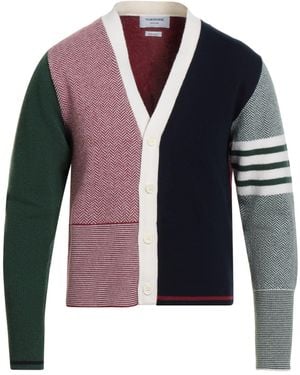 Thom Browne Midnight Cardigan Virgin Wool - Blue