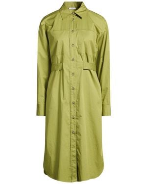 Peserico Easy Midi Dress Cotton, Elastane - Green