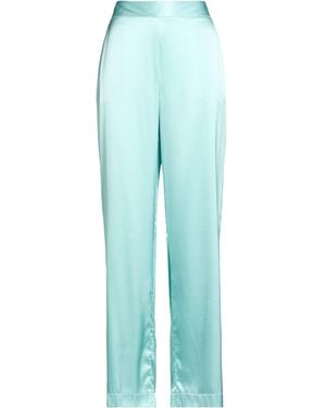 Roberto Collina Trousers Silk, Elastane - Blue