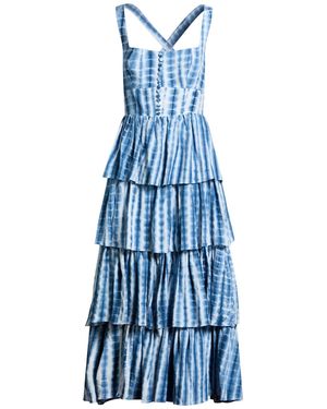 Muzungu Sisters Slate Maxi Dress Linen - Blue