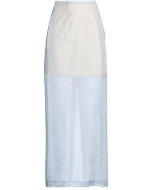 Alysi Crème Sky Maxi Skirt Cupro, Polyamide - White