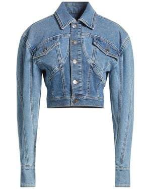 Mugler Denim Outerwear Cotton, Elastomultiester - Blue