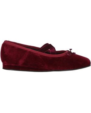 Castañer Ballet Flats Textile Fibres - Red