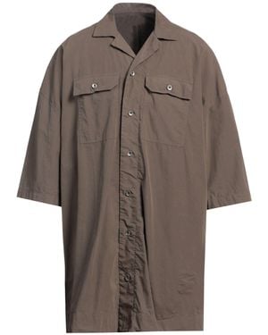 Rick Owens Khaki Shirt Cotton - Brown