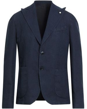 L.B.M. 1911 Blazer Cotton, Linen - Blue