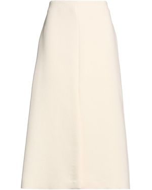 Hevò Cream Midi Skirt Polyester, Viscose, Elastane - Natural