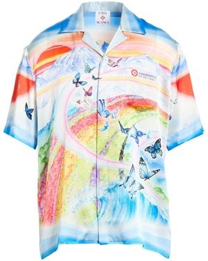 CASABLANCA Azure Shirt Silk - Blue