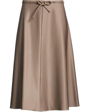 Agnona Light Midi Skirt Wool, Elastane - Brown