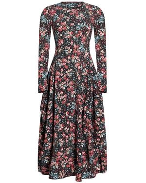High Midi Dress Nylon, Elastane - Blue