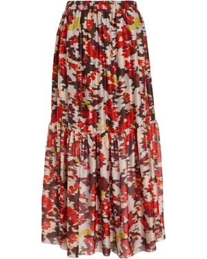 Jijil Maxi Skirt Polyester - Red