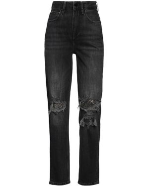 Guess Distressed Embellished Tapered Jeans - Black