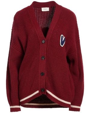 ViCOLO Burgundy Cardigan Acrylic, Viscose, Wool, Alpaca Wool - Red
