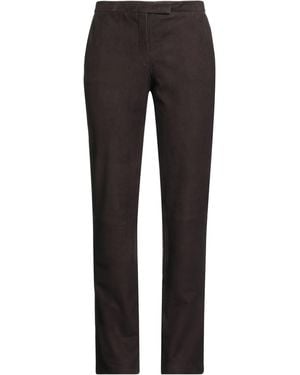 Theory Dark Pants Lambskin - Gray