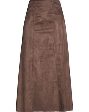 Caractere Midi Skirt - Brown