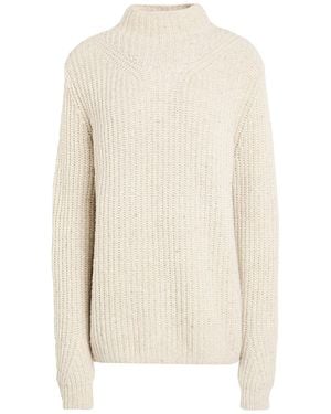 Alan Paine Turtleneck Wool, Nylon, Alpaca Wool - White