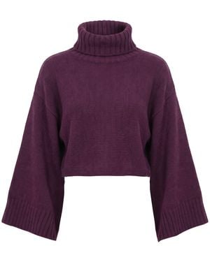 Twinset Turtleneck Wool, Viscose, Polyamide, Cashmere - Purple