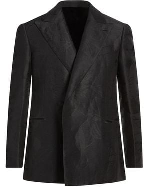 Caruso Blazer Linen, Silk - Black