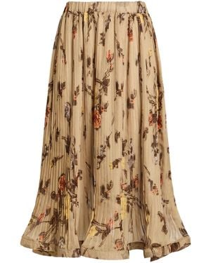 P.A.R.O.S.H. Midi Skirts - Natural