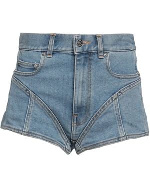 Mugler Denim Shorts Cotton, Elastomultiester, Polyamide, Elastane - Blue
