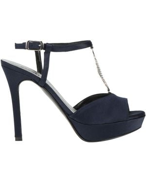 Melluso Midnight Sandals Textile Fibers, Swarovski Crystal - Blue