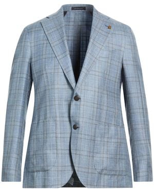 Sartoria Latorre Blazer Virgin Wool, Silk, Linen - Blue