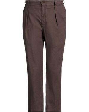 L.B.M. 1911 Trousers Linen, Cotton, Elastane - Brown