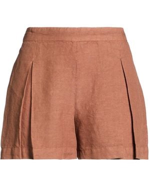 120% Lino Shorts & Bermuda Shorts - Brown