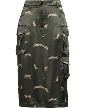 Ballantyne Military Midi Skirt Viscose - Green
